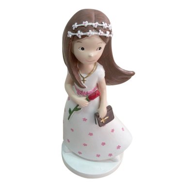 Figurines de Communion  - Figurine communiante  la rose rouge : illustration