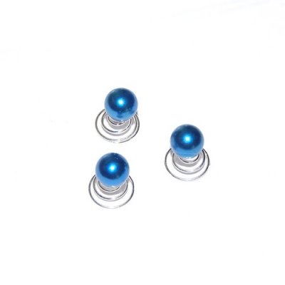 ARCHIVES  - Bijou cheveux mariage 3 spirales perle bleu marine : illustration