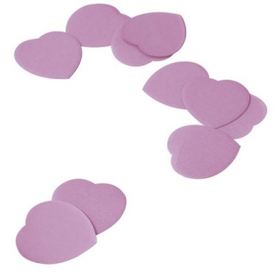 Confettis de table  - Confettis coeur lilas en papier - 100 g : illustration