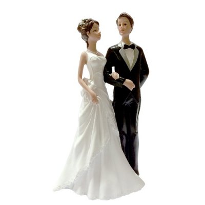 Decoration Mariage  - Sujet rsine couple de maris So Chic 22 cm : illustration