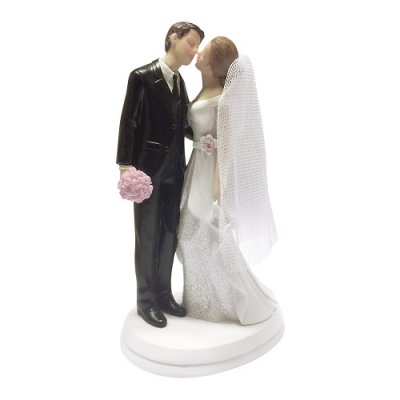 Figurines Mariage  - Sujet rsine couple de maris Veux tu m'embrasser : illustration