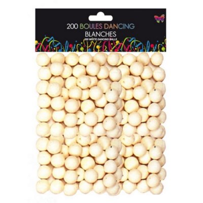 Dcoration de Table Mariage  - Sachet de 200 boules dancing blanches : illustration