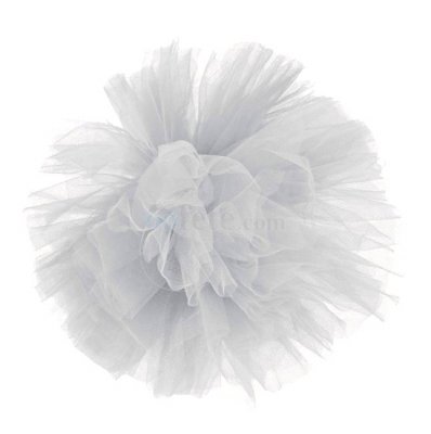 Dcoration de Communion  - Pompon en tulle blanc 30 cm : illustration