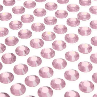 Dco de table Baptme  - 100 strass  coller diamants rond 4 mm rose : illustration
