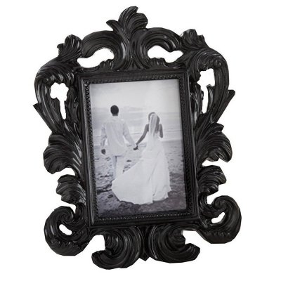 Dcoration de Table Mariage  - Cadre photo baroque noir mariage marque place porte ... : illustration