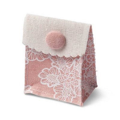 Mariage thme bohme  - 4 pochettes  drages lin Gypsy vieux rose  : illustration