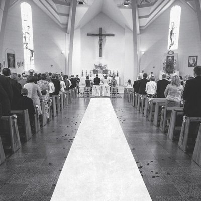 Mariage thme cinma  - Tapis blanc 1x15 m pour crmonie de mariage  : illustration