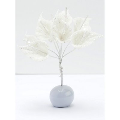 Dcoration de Table Mariage  - 12 arums pailletes irises ivoire : illustration