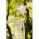 6 tiges d'orchidée blanche en tissu : illustration