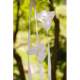 6 tiges d'orchide blanche en tissu : illustration