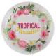 10 assiettes thme Tropical en carton : illustration