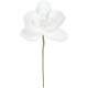 6 tiges d'orchide blanche en tissu : illustration