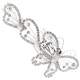 Peigne Mariage Papillon Argent Cristal : illustration