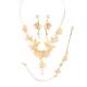 Parure bijoux mariage 3 pices ton or rose et oxyde ... : illustration