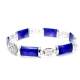 Bracelet Femme Plaqu Argent Jade Bleu  : illustration