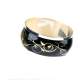 Bracelet en argent rhodi et laque noire : illustration