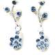 Parure Mariage Argent Bijou Femme Cristal Bleu  : illustration