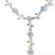 Parure Mariage Argent Bijou Femme Cristal Bleu  : illustration