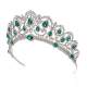 Diadme Mariage Princesse Argent Rhodi Vert Emeraude : illustration