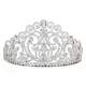 Diadme Mariage Couronne de Miss Argent Cristal 