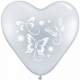 Ballon papillons coeur transparent 38 cm Décoration ... : illustration