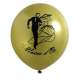 Ballon Mariage Mtal Noces D'or 28 cm (lot de 10) : illustration