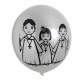 10 Ballons communion métal sérigraphiés blanc ø 28 ... : illustration