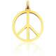 Pendentif chaine et mdaille Peace and Love ton or ... : illustration