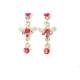 Parure Mariage Bijoux Ton Or Cristal Rouge 