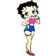 Broche Femme Bijoux Plaqu Or Betty Boop : illustration