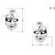 Boucles d'oreilles clou bijoux femme masque Pierrot : illustration