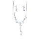 Parure Mariage Argent Bijou Femme Cristal Bleu  : illustration