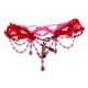 Parure bijoux mariage perles rouge  : illustration