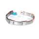 Bracelet acier homme femme bijoux ton argent  : illustration