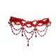 Collier choker gothique victorien perles rouge  : illustration