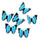 Papillon 3D Bleu Aimant Magnet Frigo Stickers Muraux ... : illustration