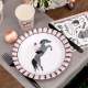 Assiettes jetables thme quitation : illustration