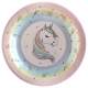 10 Assiettes Licorne 22,5cm Rose : illustration