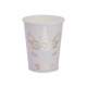 Gobelet en carton jolie Licorne dore (lot de 8) : illustration