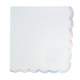 Serviettes blanc et liser argent x 16 : illustration