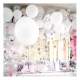 3 Ballons transparents confettis argent 30cm  : illustration