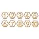 Numéro de table hexagonal en bois  1 à 10 ( Lot de ... : illustration