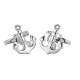 Boutons de manchette ancre marine argent : illustration