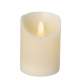 Bougie Led cylindrique 12,5 cm Flamme dansante blanche  : illustration