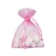 10 Sacs  drages organza rose vif -  : illustration