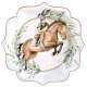 10 Assiettes Hippique - Motif cheval - Equitation ... : illustration
