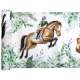 Chemin de table - Hippique - Equitation - 30 cm x ... : illustration