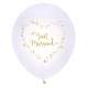 Ballons en latex blanc just married or 23 cm - Lot ... : illustration