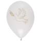 Ballon mariage colombe (lot de 8) : illustration