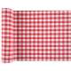 Chemin de table  la campagne vichy rouge et blanc : illustration